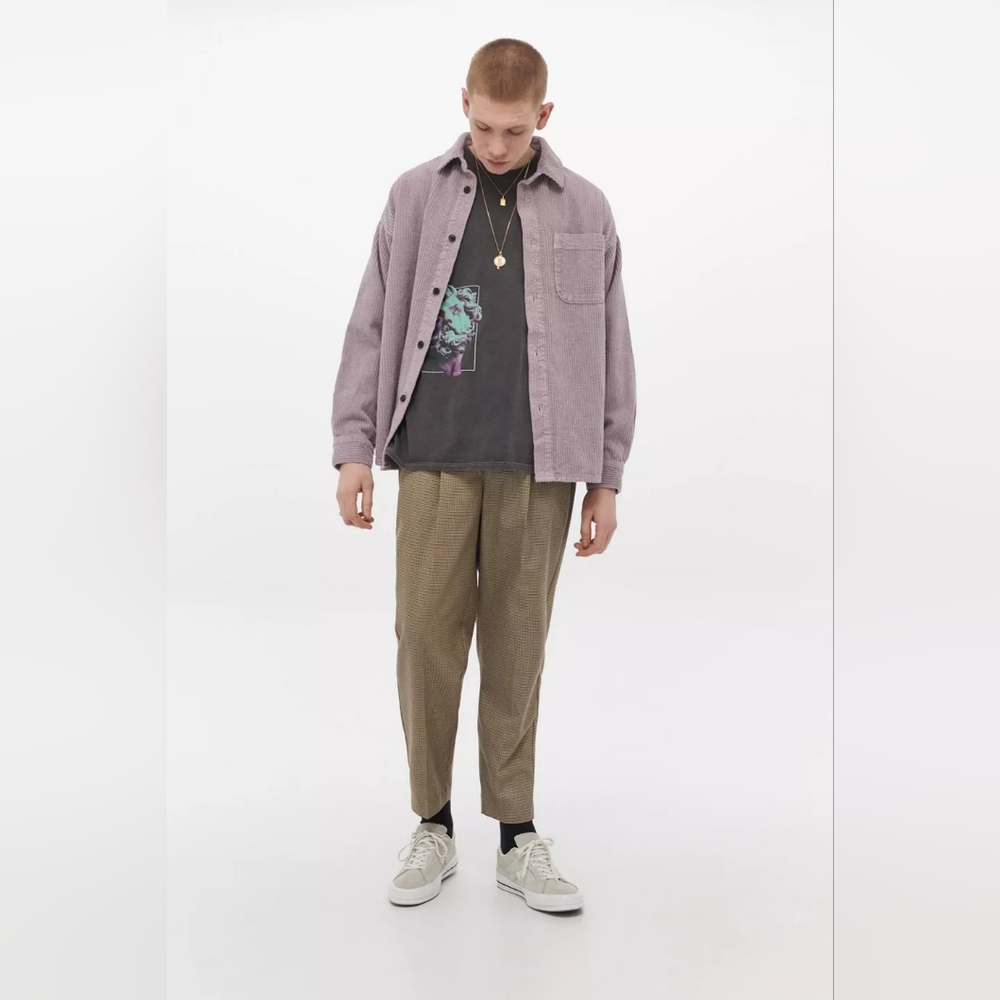 NWT Urban Outfitters BDG Lilac Jumbo Corduroy Shirt - Picture 2 of 8